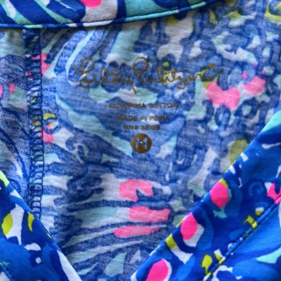 Lily Pulitzer M 100 % Cotton Like  New Bright Vibrant Color - Picture 7 of 7